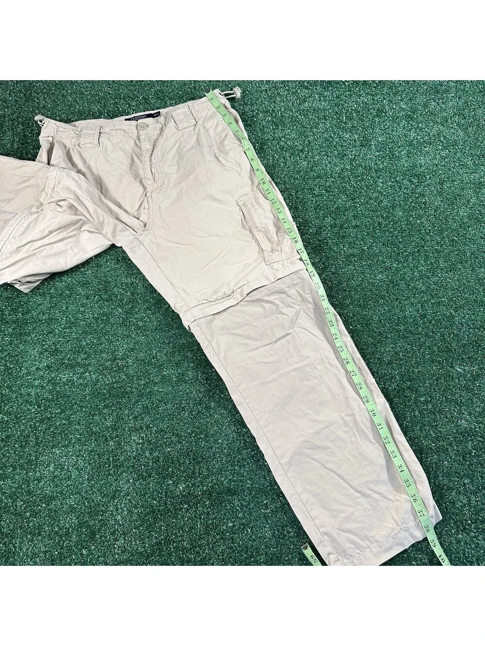 Y2K Sonoma Life Convertible Pants/Shorts Size 32x28 Tan Khaki Cargo